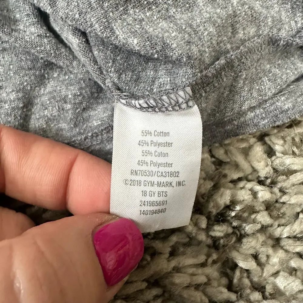 Gymboree Graphic T Shirt Gray Grey Made You Smile Emoji S Small 5 6